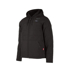Jacheta puffer incalzita M12 HPJBL2-0, neagra, cu gluga, Milwaukee - Img 4