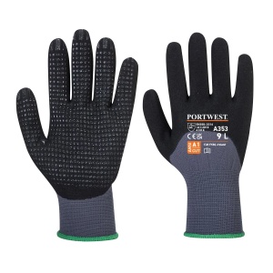 Manusi DermiFlex Plus gri/negru, nivel taiere A, Portwest