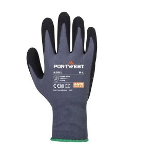 Manusi DermiFlex Ultra Plus gri/negru, nivel taiere A, Portwest - Img 2