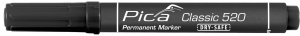 Marker permanent 1-4 mm, round tip, rosu / verde / negru / albastru / set 4 culori, PICA