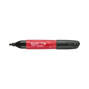 Marker permanent cu varf lat de 1- 4.8 mm, negru, Milwaukee, cod 48223103