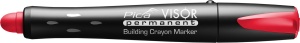 Marker permanent VISOR, alb / galben / albastru / rosu, PICA