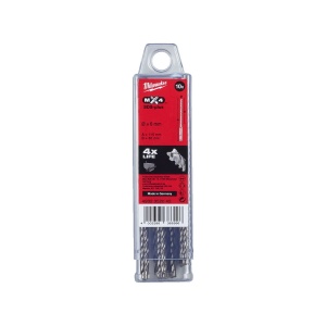 Set 10 burghie beton si zidarie SDS+ MX4 cu 4 taisuri, diametru 6.0 mm, lungime totala 115 mm, Milwaukee, cod 4932352042 - Img 2
