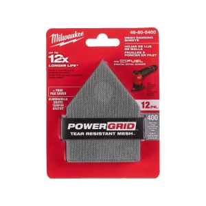 Set 12 foi de slefuit tip plasa pentru M12 FDSS, 67 x 92 mm, granulatie 400 + protectie, Milwaukee, cod 48805400 - Img 2