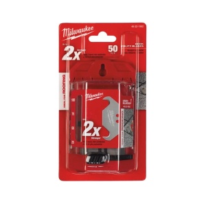 Set 50 de lame tip carlig pentru cutit utilitar, lungime 62 mm, latime 19 mm, Milwaukee, cod 48221952