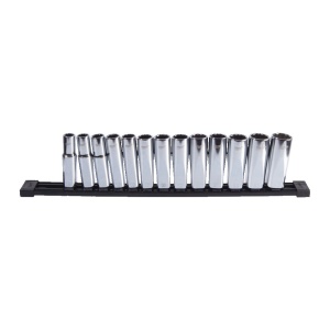 Set tubulare lungi 1/2", 12 laturi, sistem metric 12–24 mm, 13 buc, Milwaukee, cod 4932498798 - Img 2