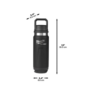 Sticla (termos) neagra PACKOUT cu capac, 532 ml, Milwaukee, cod 4932493992 - Img 3