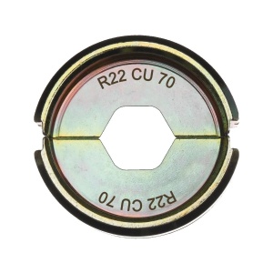 Bac de sertizare papuci cablu tubulari si conectori R22 CU 70, forma HEX, Milwaukee, cod 4932451759