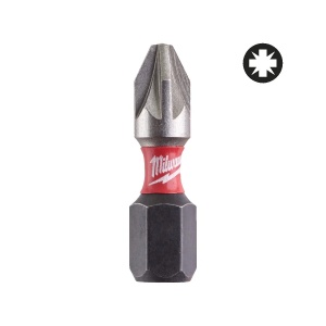 Bit PZ2 pentru surubelnite SHOCKWAVE IMPACT DUTY CD PZ2x25 mm Milwaukee, cod 4932430864
