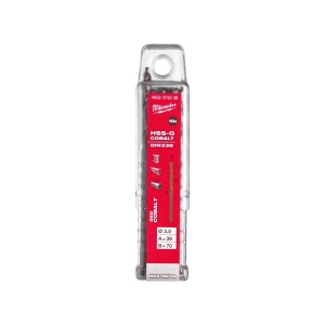 Burghiu pentru metal HSS-G RED COBALT-DIN 338 ø3.5 mm Milwaukee, cod 4932373338 - Img 2