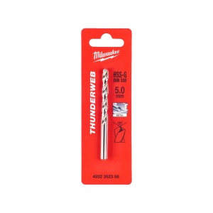 Burghiu pentru metal HSS-G THUNDERWEB-DIN338, diametru 5.0x86x52 mm, Milwaukee, cod 4932352356