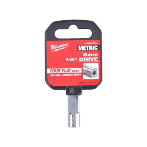 Cap cheie tubulara 1/4'' cu FOUR FLAT, sistem metric, marime 6 mm, lungime 25 mm, Milwaukee, cod 4932478314 - Img 2