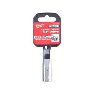 Cap cheie tubulara 1/4'' lunga, marime 12 mm, lungime 50 mm, Milwaukee, cod 4932478332 - Img 2