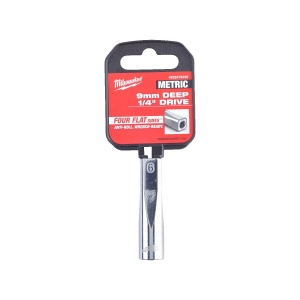 Cap cheie tubulara 1/4'' lunga, marime 9 mm, lungime 50 mm, Milwaukee, cod 4932478329 - Img 2