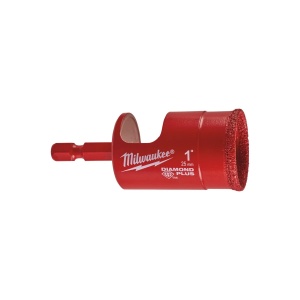 Carota (burghiu) de 25 mm DIAMOND MAX pentru gaurire umeda / uscata, prindere 1/4" HEX, Milwaukee, cod 4932498350