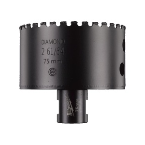 Carota diamantata M14 pentru gaurire uscata, diametru 75 mm, 35 mm lungime activa, Milwaukee, cod 4932478286
