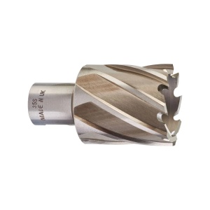 Carota HSS cu prindere Weldon de 19 mm, 35x30 mm, Milwaukee, cod 4932371744