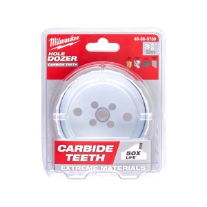 Carota TCT HOLE DOZER cu dinti din carbura, diametru 92 mm, 41 mm adancime max taiere, Milwaukee, cod 49560739 - Img 2