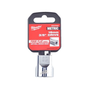 Cheie tubulara standard 3/8", marime 18 mm, diametru 24.3 mm, lungime 28 mm, Milwaukee, cod 4932478348 - Img 2