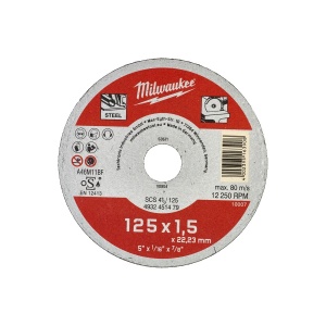 Disc debitare metal SCS 41 / 125 x 1.5 x 22 mm, seria contractanti, Milwaukee, cod 4932451479