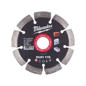 Disc diamantat DUH, 115x22.23X2.2 mm, Milwaukee, cod 4932399539
