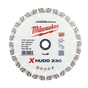 Disc diamantat Premium Speedcross XHUDD 230x22.23x2.6 mm, Milwaukee, cod 4932492150