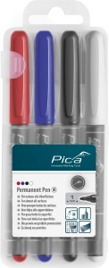 Marker permanent Classic 534, varf mediu 1.0 mm, negru / albastru / rosu, PICA