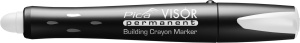 Marker permanent VISOR, alb / galben / albastru / rosu, PICA