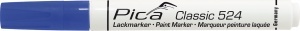 Marker vopsea permanent Classic 524, 2-4 mm, alb / negru / galben / albastru / rosu / verde, PICA