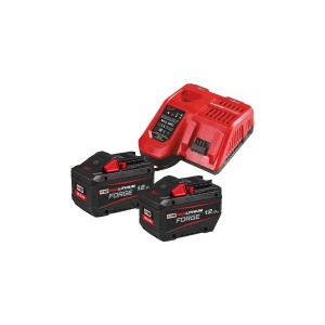 Pachet 2 acumulatori M18 FORGENRG-122DBSC, 12.0 Ah si incarcator rapid M12-18 FC, Milwaukee, cod 4933498610