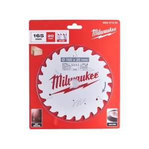 Panza pentru fierastraie circulare de mana, CSB P W 165 x 20 x 2.2 x 24ATB, Milwaukee, cod 4932471294 - Img 3