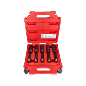 Set 10 chei tubulare lungi 1/2" SHOCKWAVE IMPACT DUTY, 10-24 mm, Milwaukee, cod 4932480457