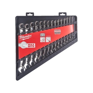 Set 15 chei combinate MAX BITE, sistem metric, 8-22 mm, Milwaukee, cod