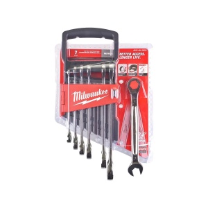 Set 7 chei combinate cu clichet MAX BITE, sistem metric, 8-17 mm, Milwaukee, cod 4932464993 - Img 3