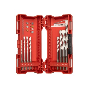 Set 8 burghie TCT multi material, 4 x 90 mm, 5 / 5 / 6 / 6 x 100 mm, 8 / 10 x 120 mm, 12 x 150 mm, Milwaukee, cod 4932471112
