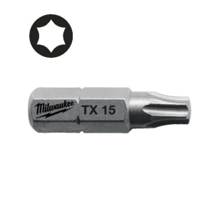 Bit pentru surubelnita (bulk) TX 10 / 15 / 20 / 25 / 30 / 40, 25 mm, Milwaukee