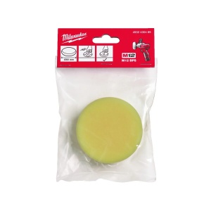 Burete galben dur pentru slefuire, diametru 75 mm, inaltime 75 mm, Milwaukee, cod 4932430489 - Img 2