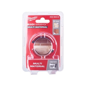 Carota BIG HAWG multimaterial, diametru 51 mm, adancime max 60 mm, 3 dinti, Milwaukee, cod 4932464925 - Img 2