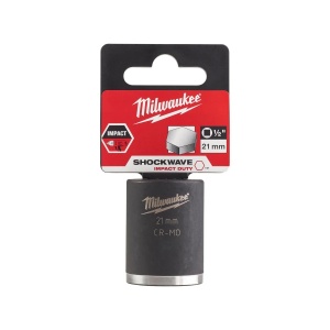 Cheie tubulara de impact Milwaukee SHOCKWAVE 1/2", scurta, 21 mm, Milwaukee, cod 4932478045 - Img 2