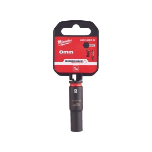 Cheie tubulara de impact SHOCKWAVE IMPACT DUTY 1/4", lunga, marime 8 mm, Milwaukee, cod 4932480257 - Img 2