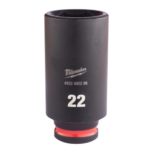 Cheie tubulara de impact SHOCKWAVE IMPACT DUTY 3/8" patrat, lunga, marime 22 mm, Milwaukee, cod 4932480296