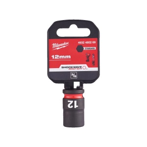 Cheie tubulara de impact SHOCKWAVE IMPACT DUTY 3/8", scurta, marime 12 mm, Milwaukee, cod 4932480269 - Img 2