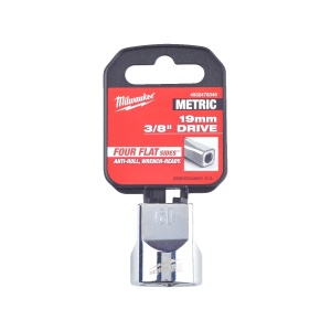 Cheie tubulara standard 3/8", marime 19 mm, diametru 25.8 mm, lungime 28 mm, Milwaukee, cod 4932478349 - Img 2