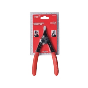 Cleste mare pentru inele de siguranta, int-ext, drept, unghi vf 18 grade, vf 1.8mm, 188 mm lungime, Milwaukee, cod 4932492493 - Img 2