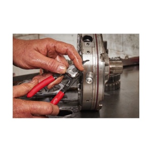 Cleste mic pentru inele de siguranta, int-ext, unghi vf 45 grade, vf 0.9mm, 152 mm lungime, Milwaukee, cod 4932492488 - Img 5