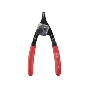 Cleste mic pentru inele de siguranta, int-ext, unghi vf 90 grade, vf 0.9mm, 147 mm lungime, Milwaukee, cod 4932492489