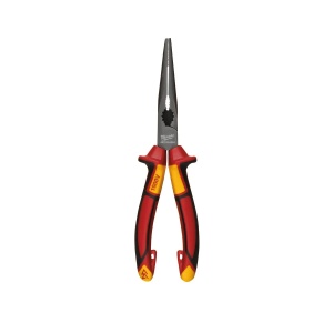 Cleste VDE cu nas lung si varf rotund, 205 mm, capacitate max debitare 3.9 mm, Milwaukee, cod 4932464564