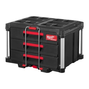 Cutie PACKOUT cu 3 sertare, max 22 kg, 363 x 564 x 414 mm, Milwaukee, cod 4932472130