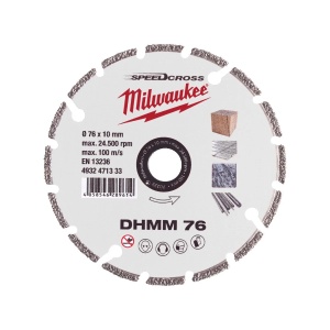 Disc diamantat multimaterial SPEEDCROSS DHMM, 76x10x1.2 mm, Milwaukee, cod 4932471333