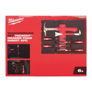 Insertie spuma PACKOUT™ pentru dulgherie, 6 scule incluse, Milwaukee, cod 4932493641